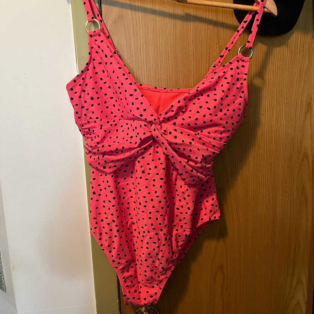 Pink Polka Dot Swimsuit (one-piece)